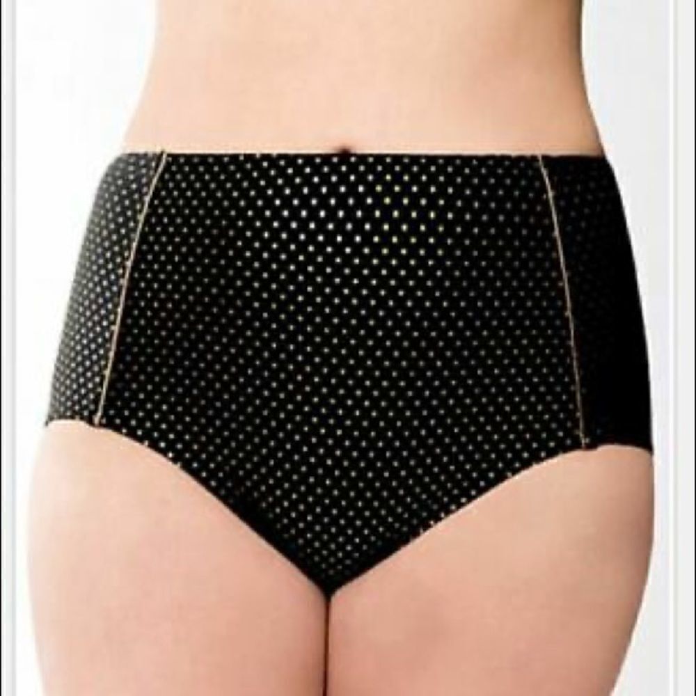 NWT CACIQUE SIZE 22 BIKINI SWIM BOTTOMS POLKA DOT